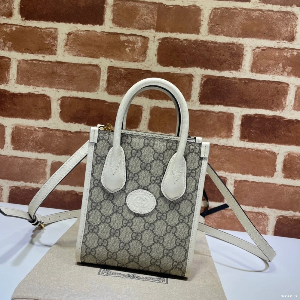 First bag ru tote Mini Interlocking G with Gucci bag 0727